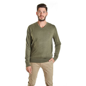 Tommy Hilfiger pánský khaki svetr